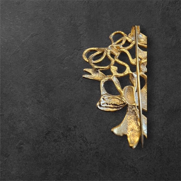 Vintage TARA Large 2-3/8" Ribbons & Bows Brooch Pin - Picture 7 of 7